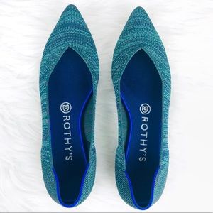 rothys aqua heather